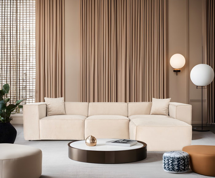 Atelier Del Sofa Lora Sofá Esquinero Crema